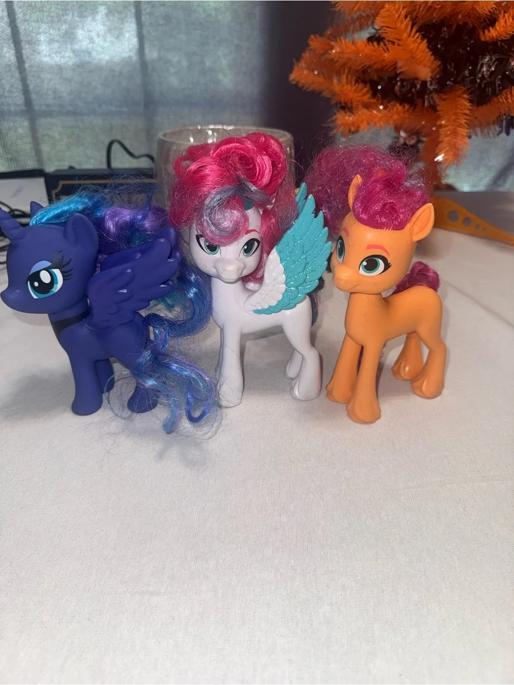 My Little Pony Trio - Purple, White & Orange Fluttering Ponies